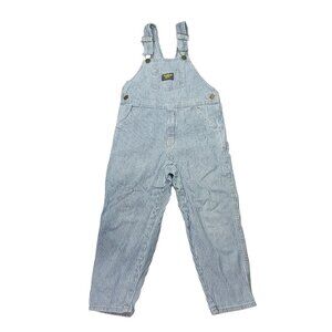 Vintage OshKosh Railroad Stripe Vestbak Overalls Size 6 Made In USA